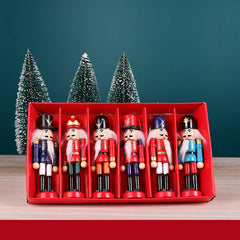 Christmas Nutcracker Soldier 6-piece Set Nutcracker Ornaments-6