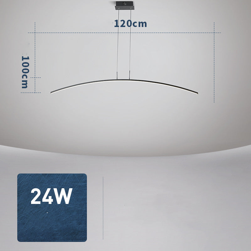 Minimalist Linear LED Pendant Light – Modern Chandelier for Dining Room-7