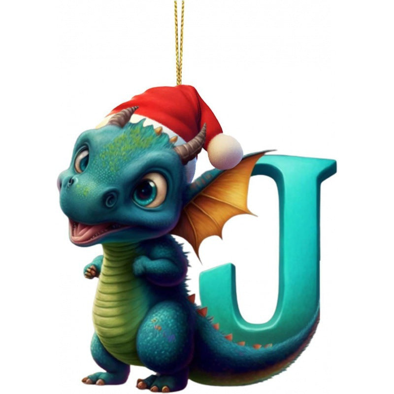 Christmas Tree Decoration 26 Letters Pendants-15