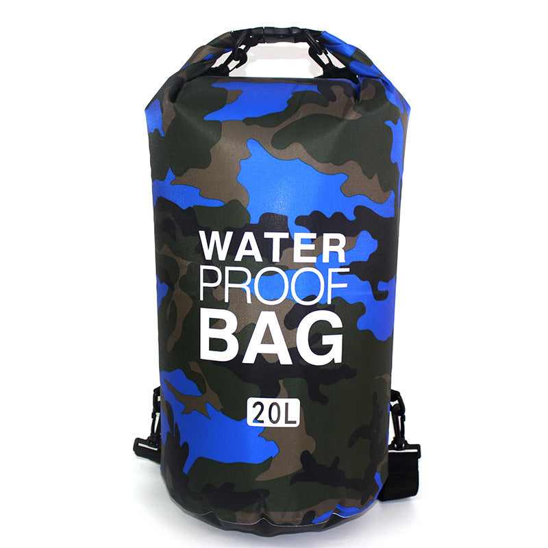 Outdoor Waterproof Bag Camouflage Polyester Double Shoulder Waterproof Bag Portable Beach Backpack-20