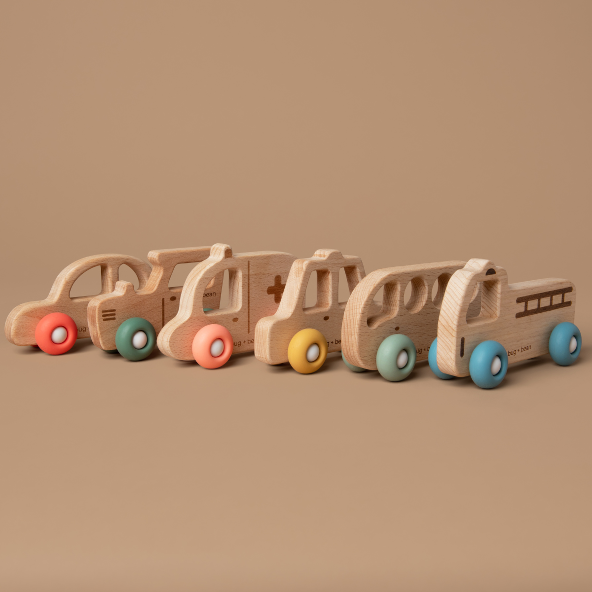 bug + bean kids - Wooden Car Toy - Ages 1+-3