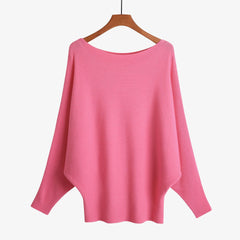 Women’s Halter Neck Batwing Knit Pullover Top – Stretchy Relaxed-Fit Casual Sweater-4