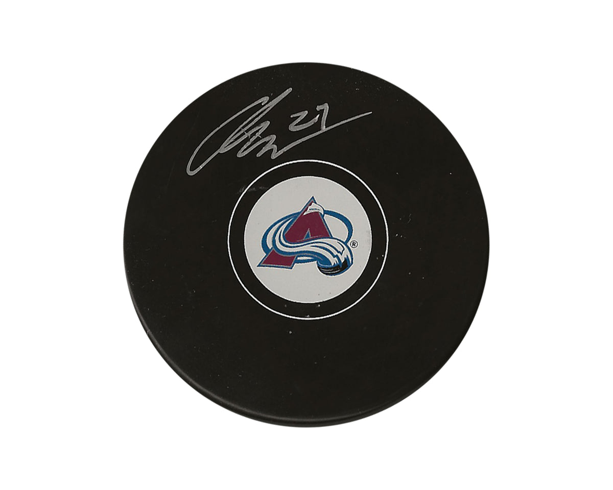 Oskar Olausson Autographed Colorado Avalanche Autograph Model Puck-1