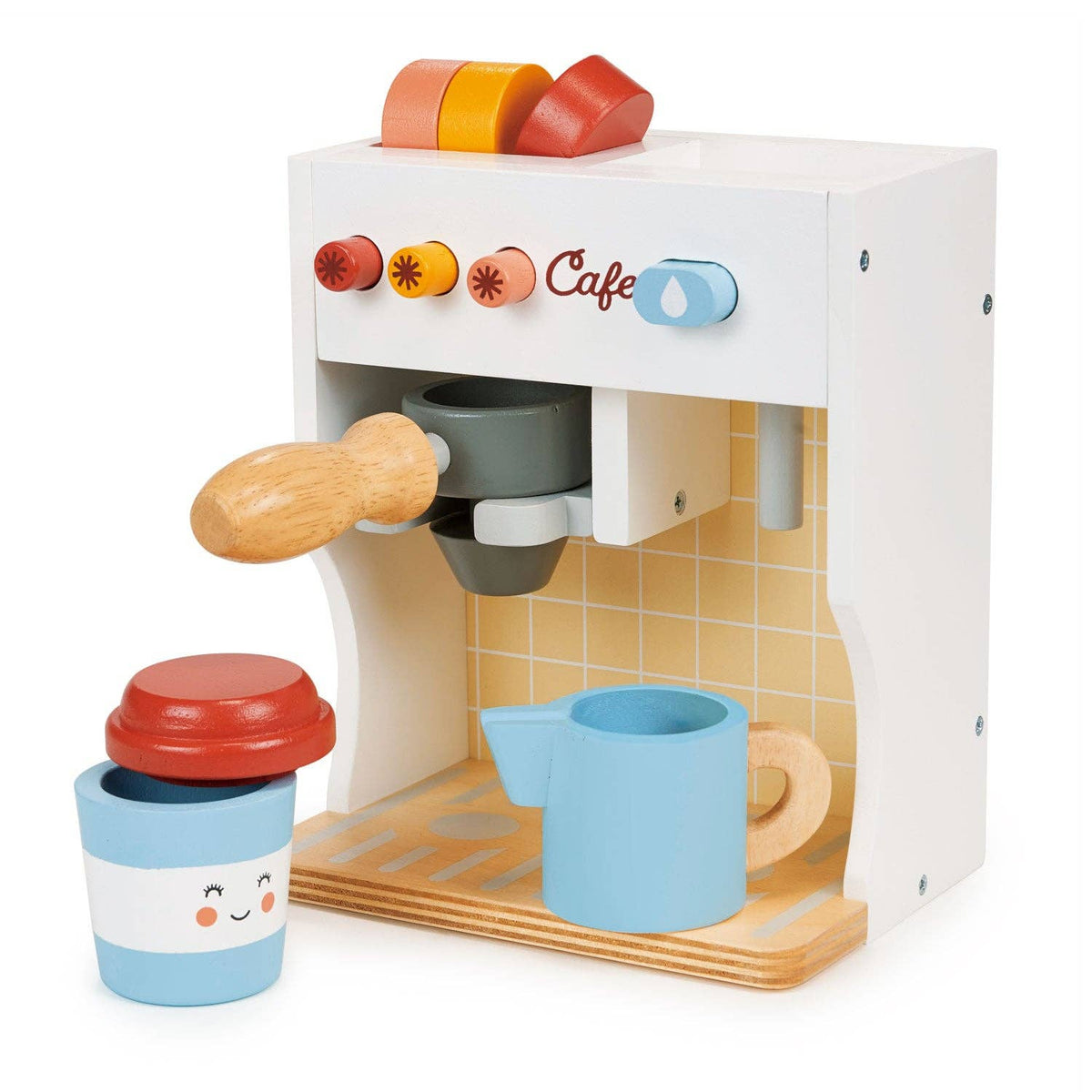 Mentari Toys Wooden Barista Set - Pretend Play Coffee Shop - Ages 3+-2
