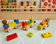 QToysUSA - Stack & Pull Train - Ages 2+-2