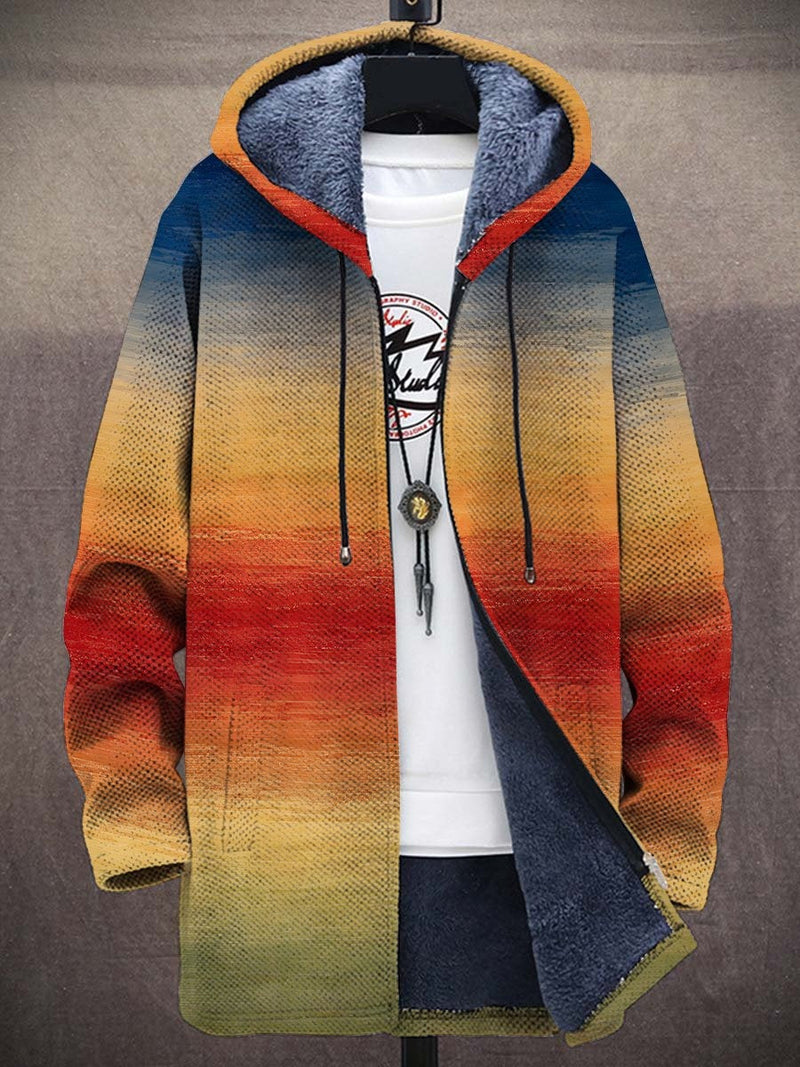 Men's Zipper Hooded Cardigan Cotton-padded Jacket-10