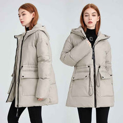 Women's Versatile Hooded Cotton-Padded Jacket-4