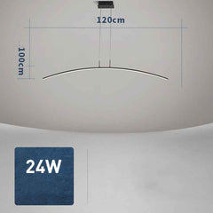 Minimalist Linear LED Pendant Light – Modern Chandelier for Dining Room-2