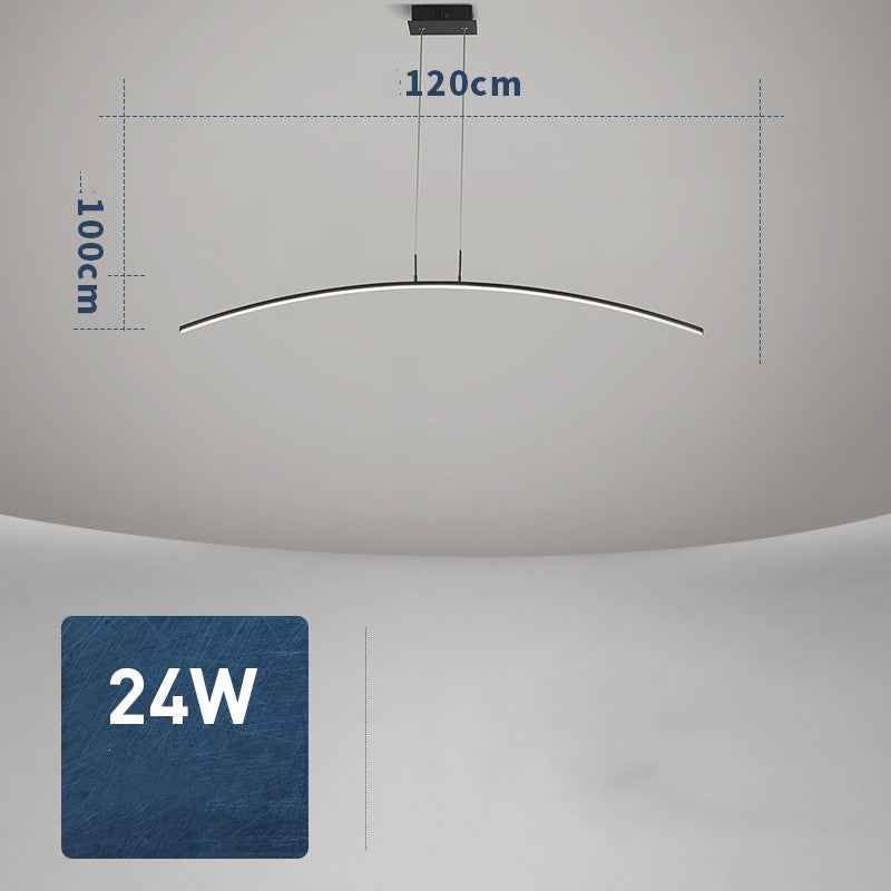 Minimalist Linear LED Pendant Light – Modern Chandelier for Dining Room-2