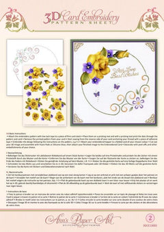 Ann Paper Embroidery Pattern - Yellow Rose-1