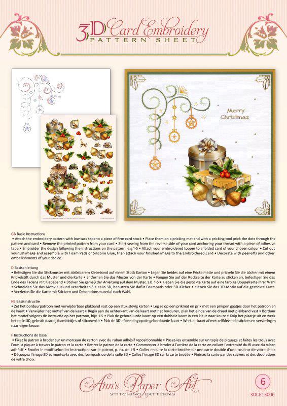 Ann Paper Embroidery Pattern - Christmas Gifts-1
