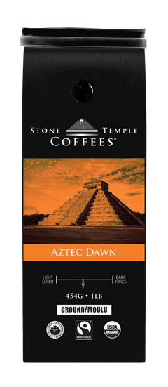 Aztec Dawn - Ground, Light Roast, Certified Organic OCIA/ Fairtrade Coffee 1lb/454g-2