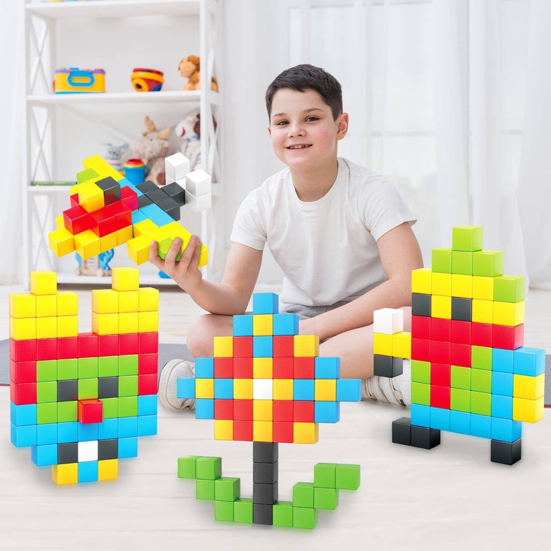 PicassoTiles - PicassoTiles 60pc 1.2" Magnetic Cubes Set - Ages 3+-2