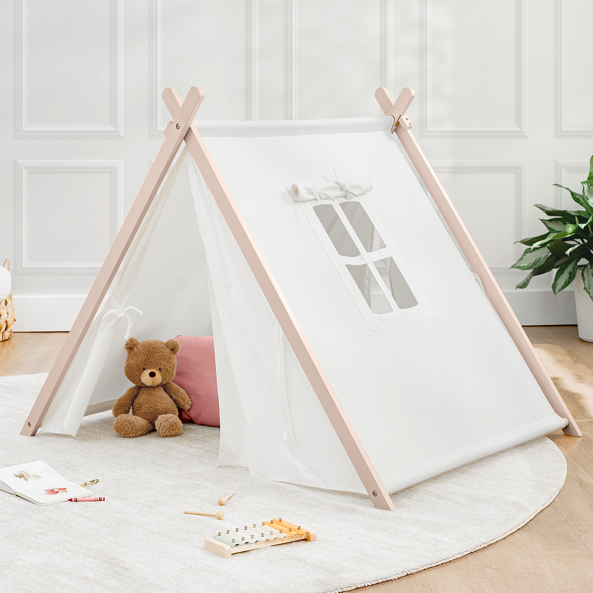 Comfy Cubs - Kids Play Tent - Natural Wood - Ages 1+-2