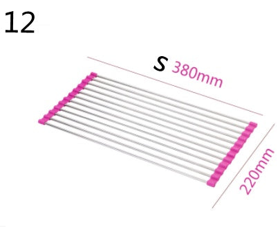 Folding Kitchen Drain Sink Rack Stainless Steel-20
