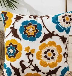 Decorative Floral Embroidered Pillow Cover-19