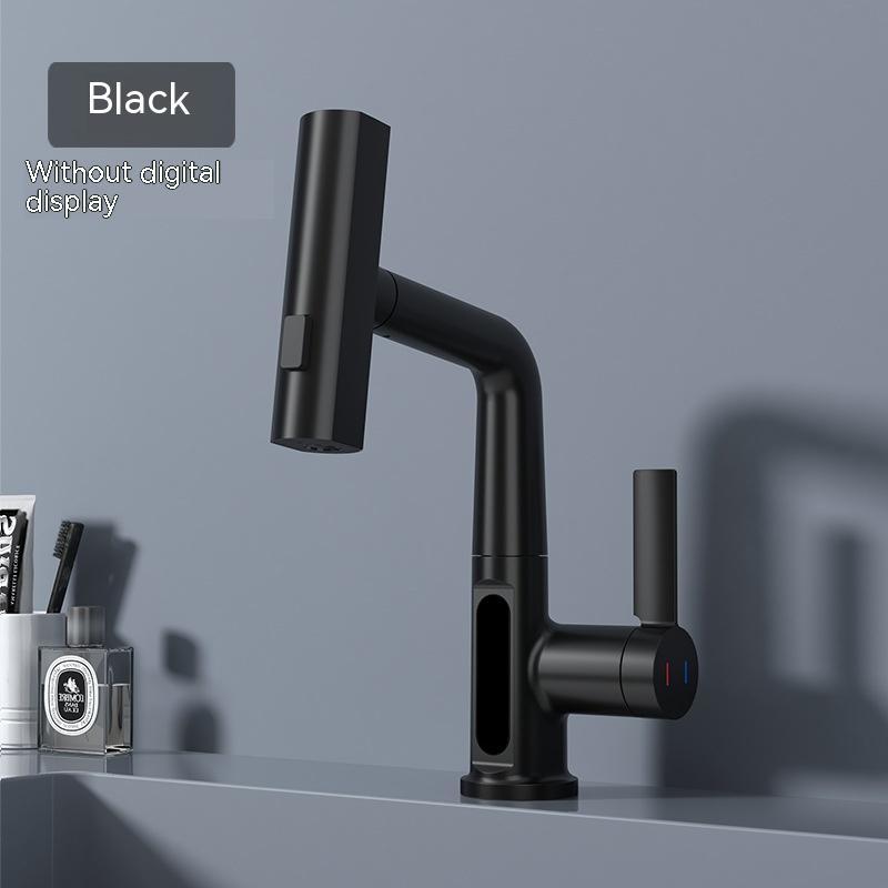 Intelligent Digital Display Faucet Pull-out Basin Faucet Temperature Digital Display Rotation-7