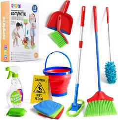 Play22 - 12-Piece Kids Cleaning Set - Toy Housekeeping Fun - Ages 3+-1