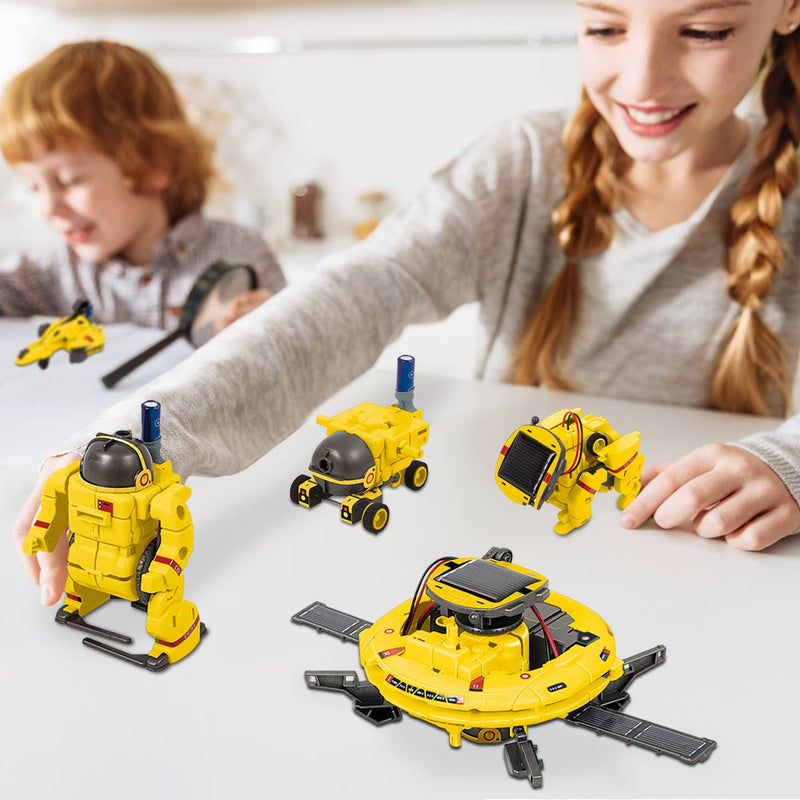 PicassoTiles - PicassoTiles 6-in-1 STEM Kids Solar Powered UFO Robot Kit - Ages 8+-3