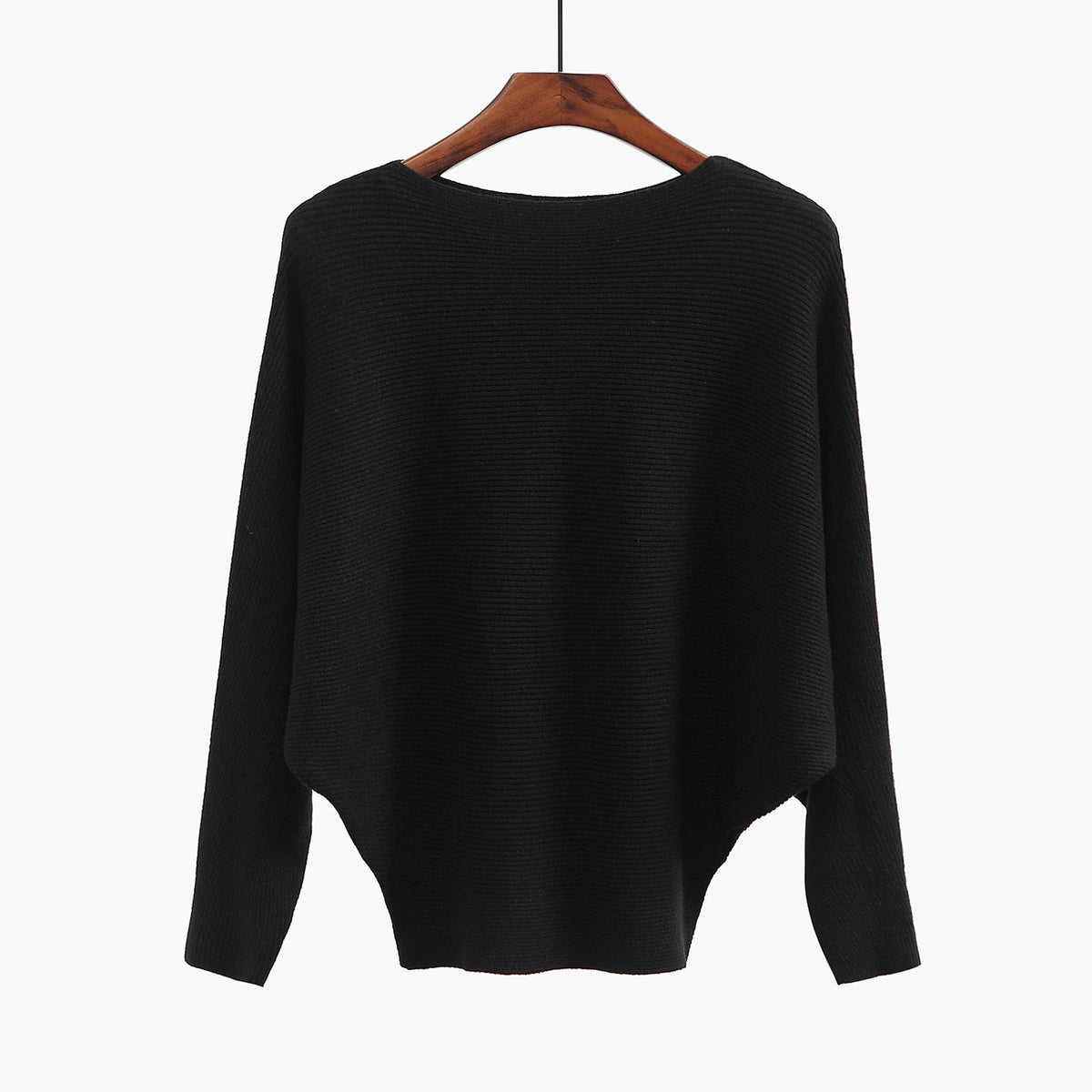 Women’s Halter Neck Batwing Knit Pullover Top – Stretchy Relaxed-Fit Casual Sweater-12