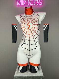 Woman Super Hero Spandex Open Crotch Cosplay Bodysuit Sexy Lingerie-2