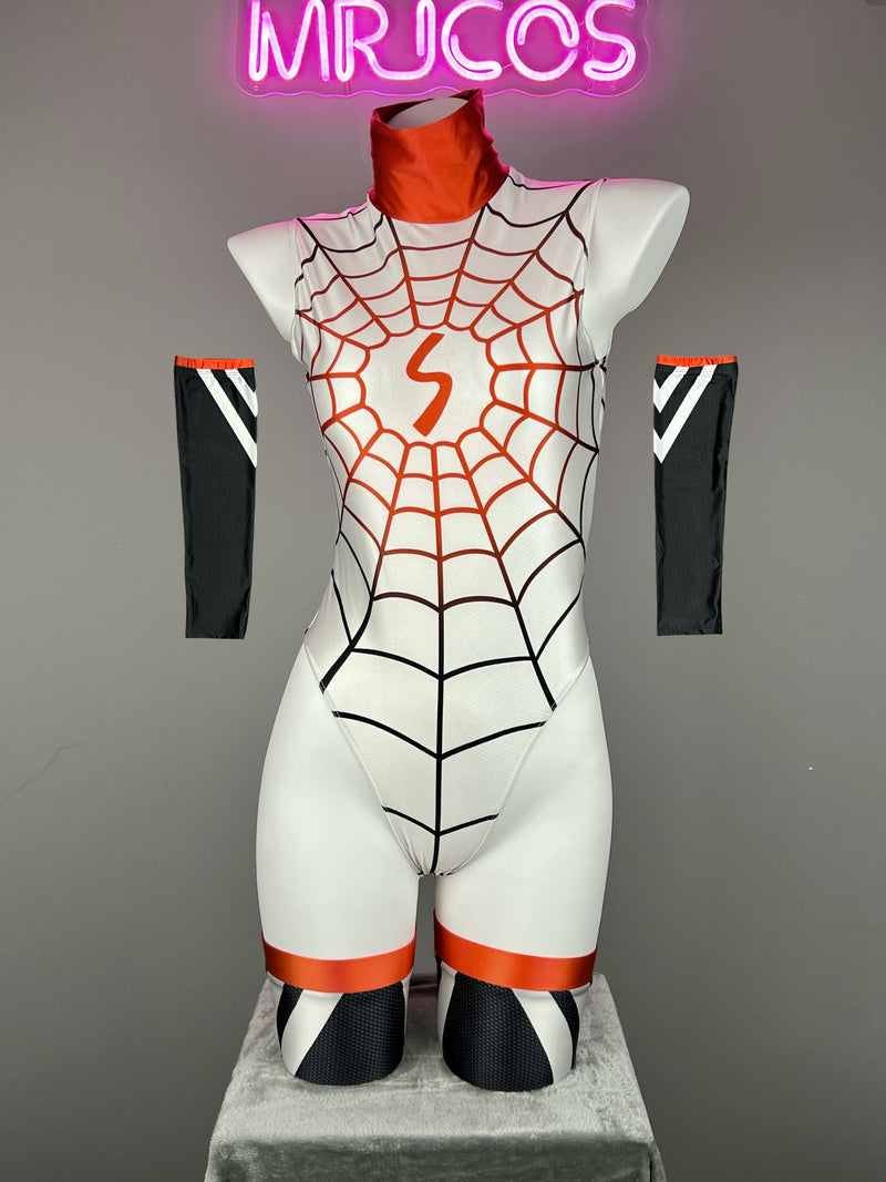Woman Super Hero Spandex Open Crotch Cosplay Bodysuit Sexy Lingerie-2