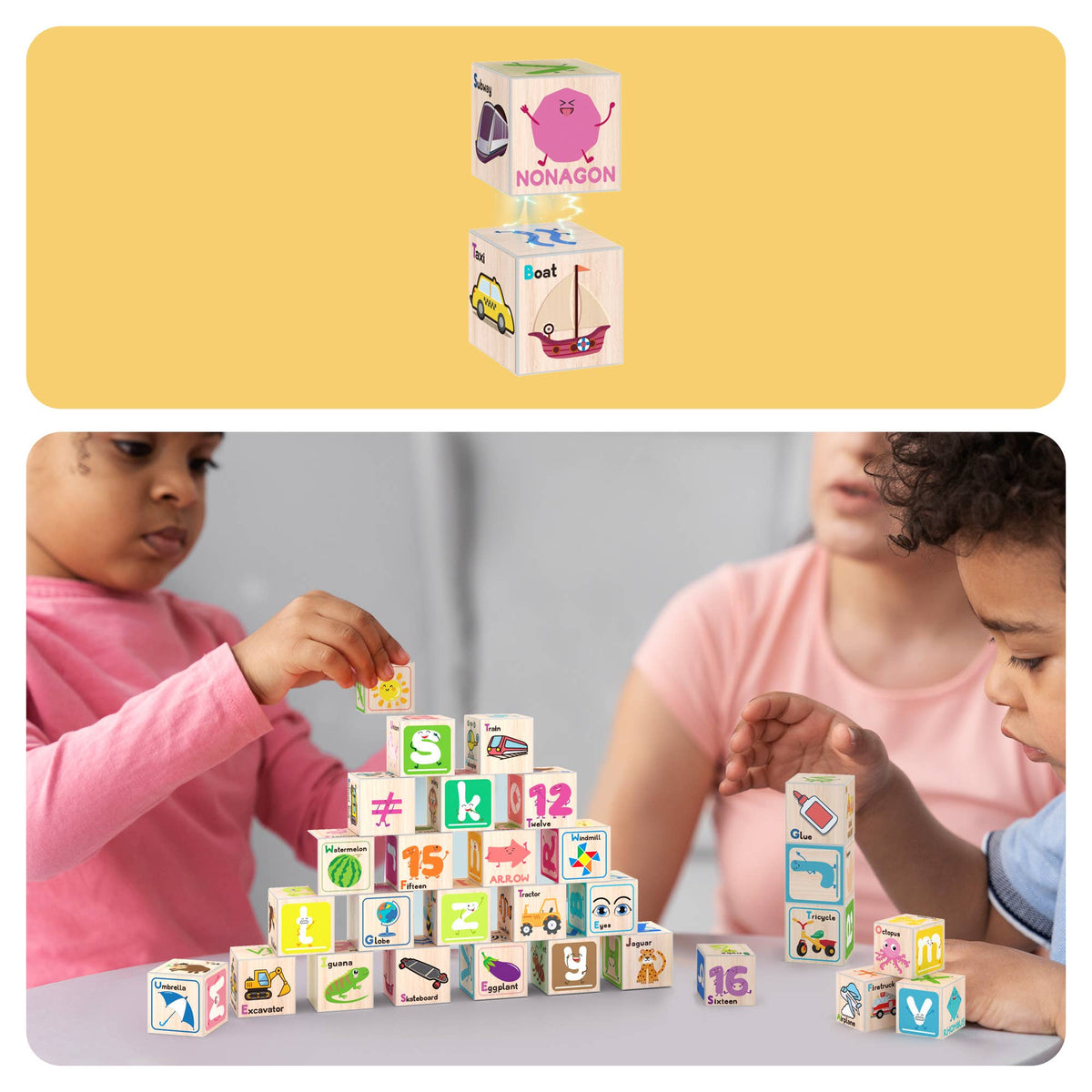 PicassoTiles 36pc 1" Magnetic Cubes Set - Ages 3+-5
