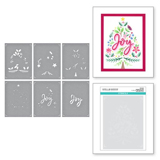Plantillas de árbol de la alegría en capas de la colección de plantillas navideñas en capas-2