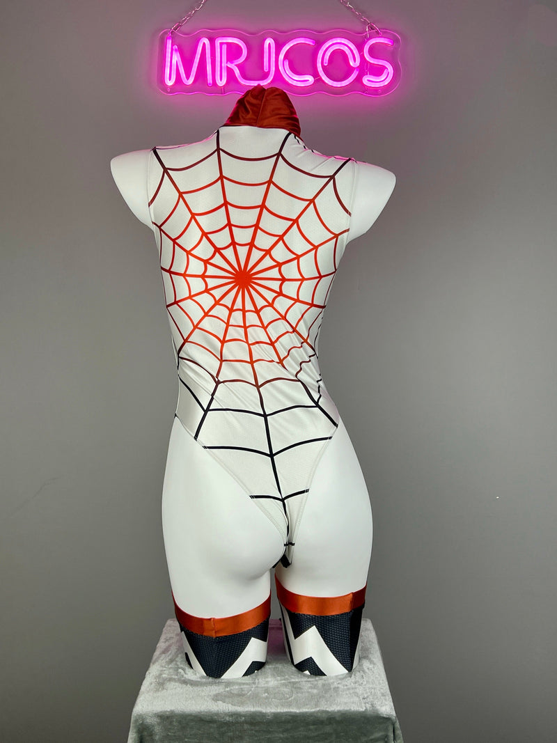 Woman Super Hero Spandex Open Crotch Cosplay Bodysuit Sexy Lingerie-3