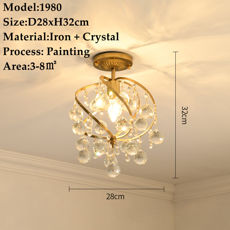 American Single-Head Crystal Chandelier-8