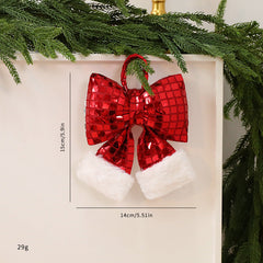 Mirror Bow Christmas Tree Decoration-5