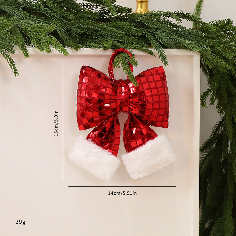 Mirror Bow Christmas Tree Decoration-5