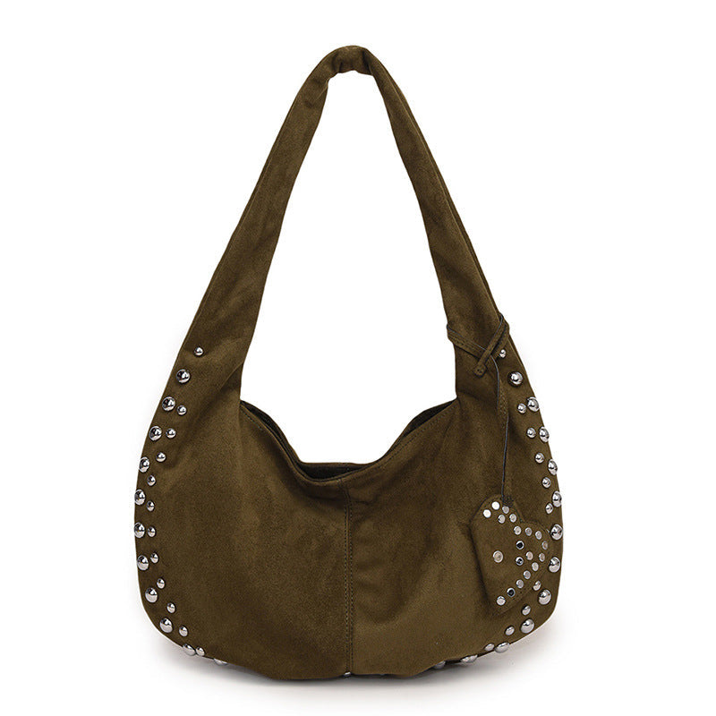 Soft Plush Underarm Tote Bag for Women, Casual Everyday Shoulder Handbag-3