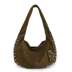 Soft Plush Underarm Tote Bag for Women, Casual Everyday Shoulder Handbag-3