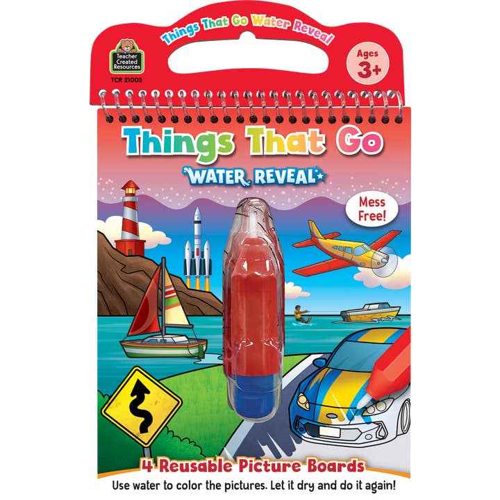 Teacher Created Resources - Things That Go Water Reveal Coloring Book - Ages 2+-1