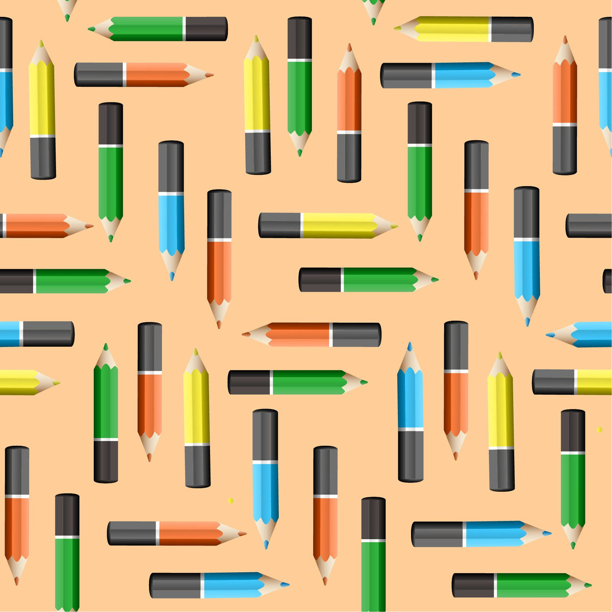Back to School - Color Pencil Print Adhesive Vinyl-1