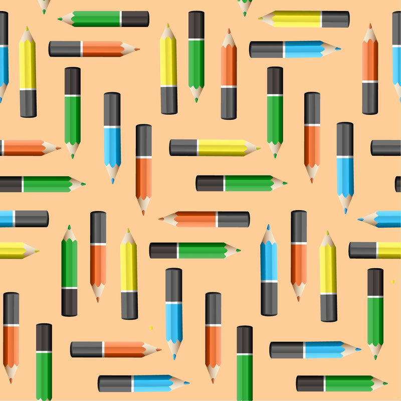 Craft HTV Back to School - Color Pencil Print Pattern-1