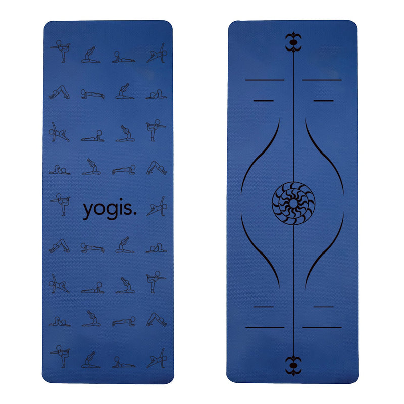 Yoga Mat Posture Line Non-Slip TPE Fitness Mat – Beginner Support &amp; Alignment Guide-8