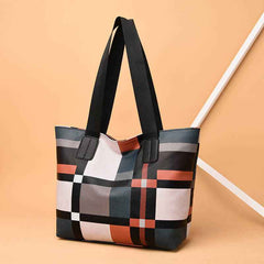 Fashion Women's Shoulder Handbag Plaid-2