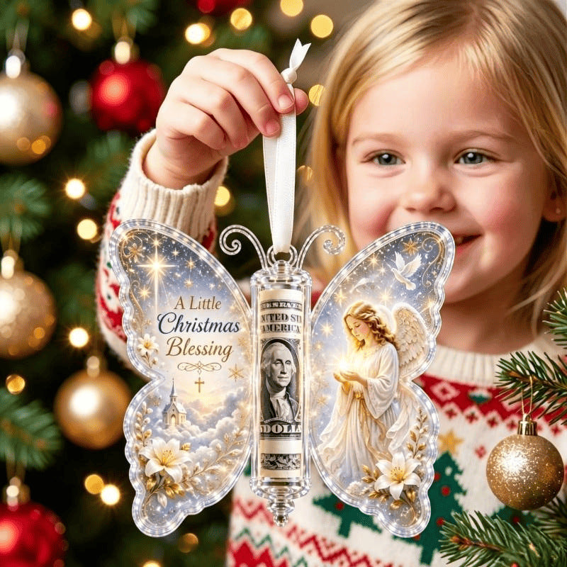 Christmas Butterfly Cash Gift Ornament-5