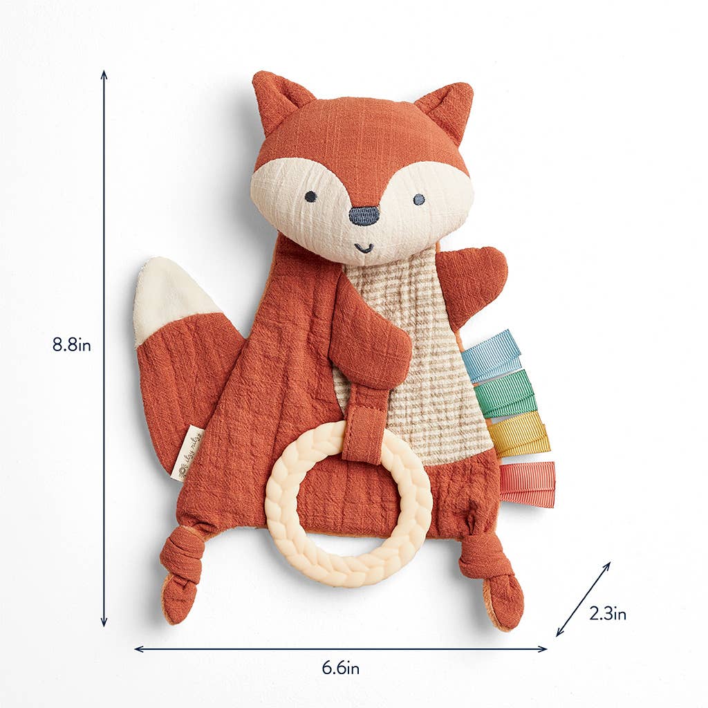 Itzy Ritzy - Fox Bitzy Crinkle™ Sensory Toy with Teether - Ages 0+-3