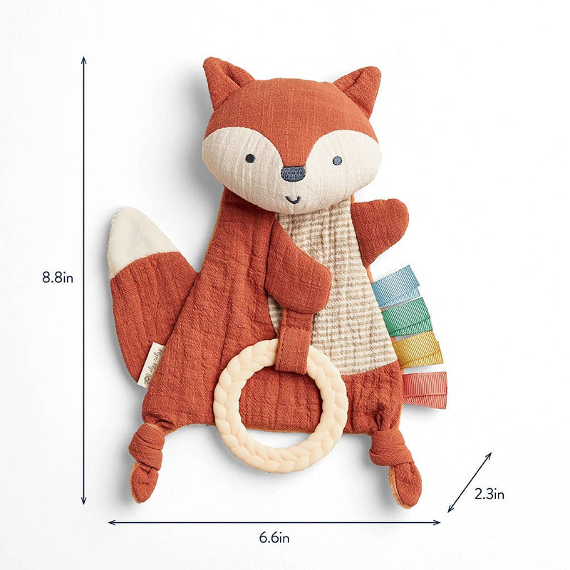 Itzy Ritzy - Fox Bitzy Crinkle™ Sensory Toy with Teether - Ages 0+-3