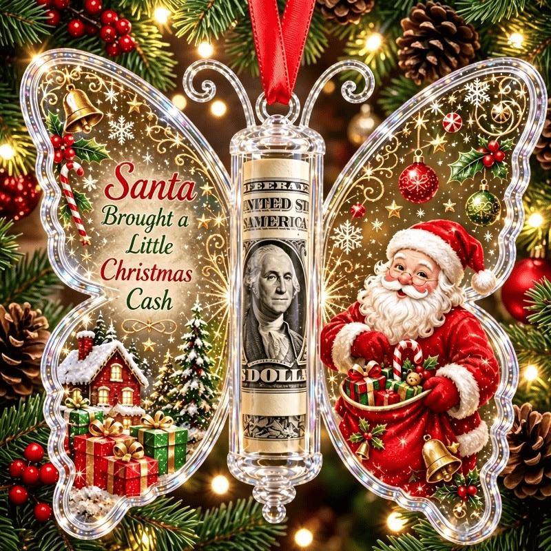 Christmas Butterfly Cash Gift Ornament-9