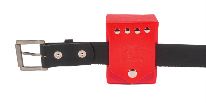 Red Deck Box + Belt Loop - Hard Shell - Faux Leather-4
