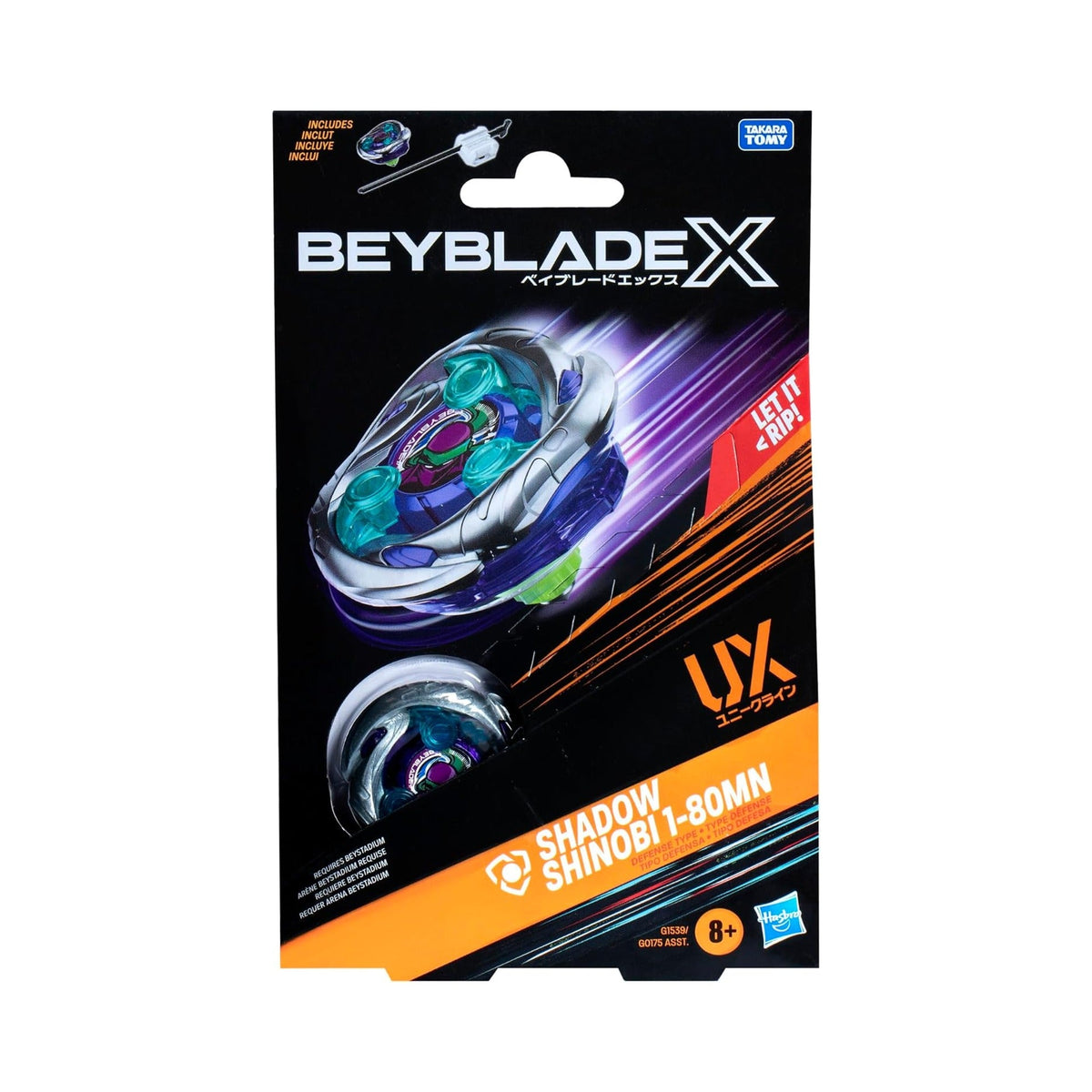 (Hasbro) Beyblade X - Shadow Shinobi 1-80MN