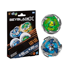 (Hasbro) Beyblade X - Circle Ghost 4-60LR & Hack Viking 4-55O Dual Pack-1
