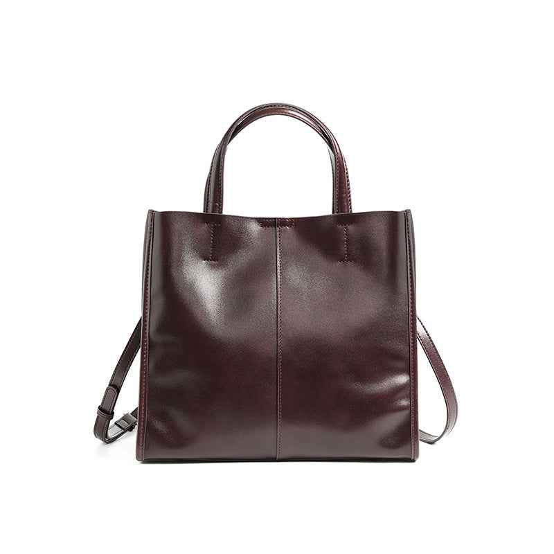 Genuine Leather High-End Womens Stylish And Versatile Handbag-2