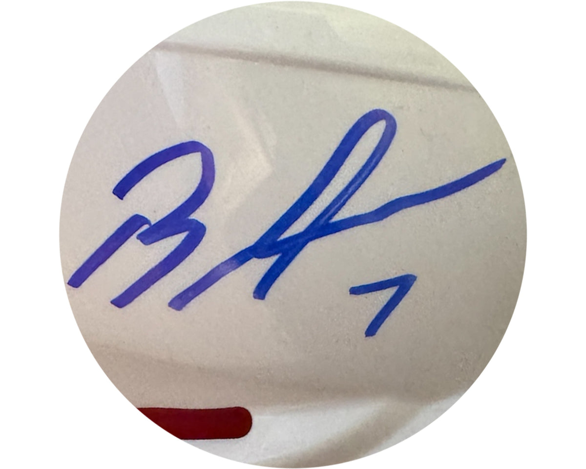 Brock Faber Autographed Minnesota Wild CCM White Replica Helmet-2