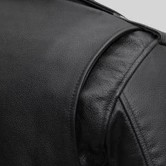Women’s Motorcycle Leather Jacket. Quilted Thermal Liner & Cowhide-4