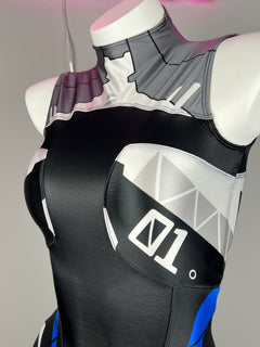 Anime Sci-Fi Spandex Cosplay Open Crotch Bodysuit Costume Lingerie Zentai-13